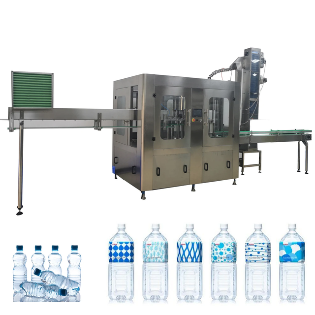 3 in 1 washing filling and capping machine PET bottled water production line