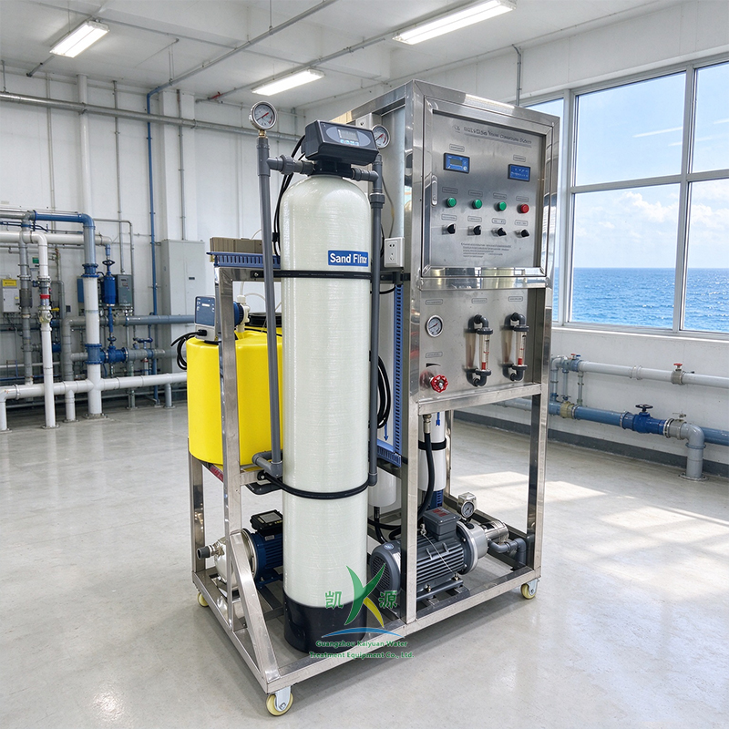 5000LPD seawater desalination system front view