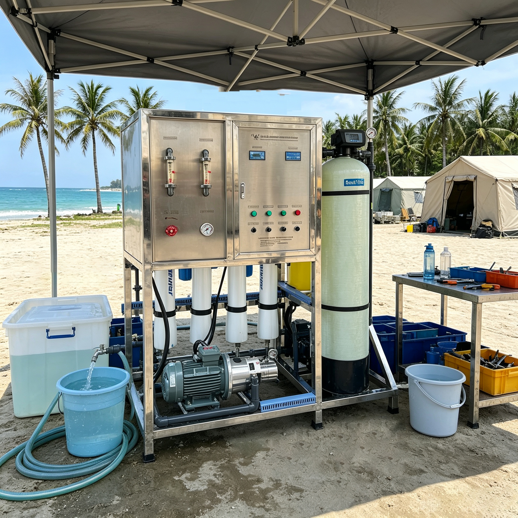 500L/H Seawater RO Desalination Plant