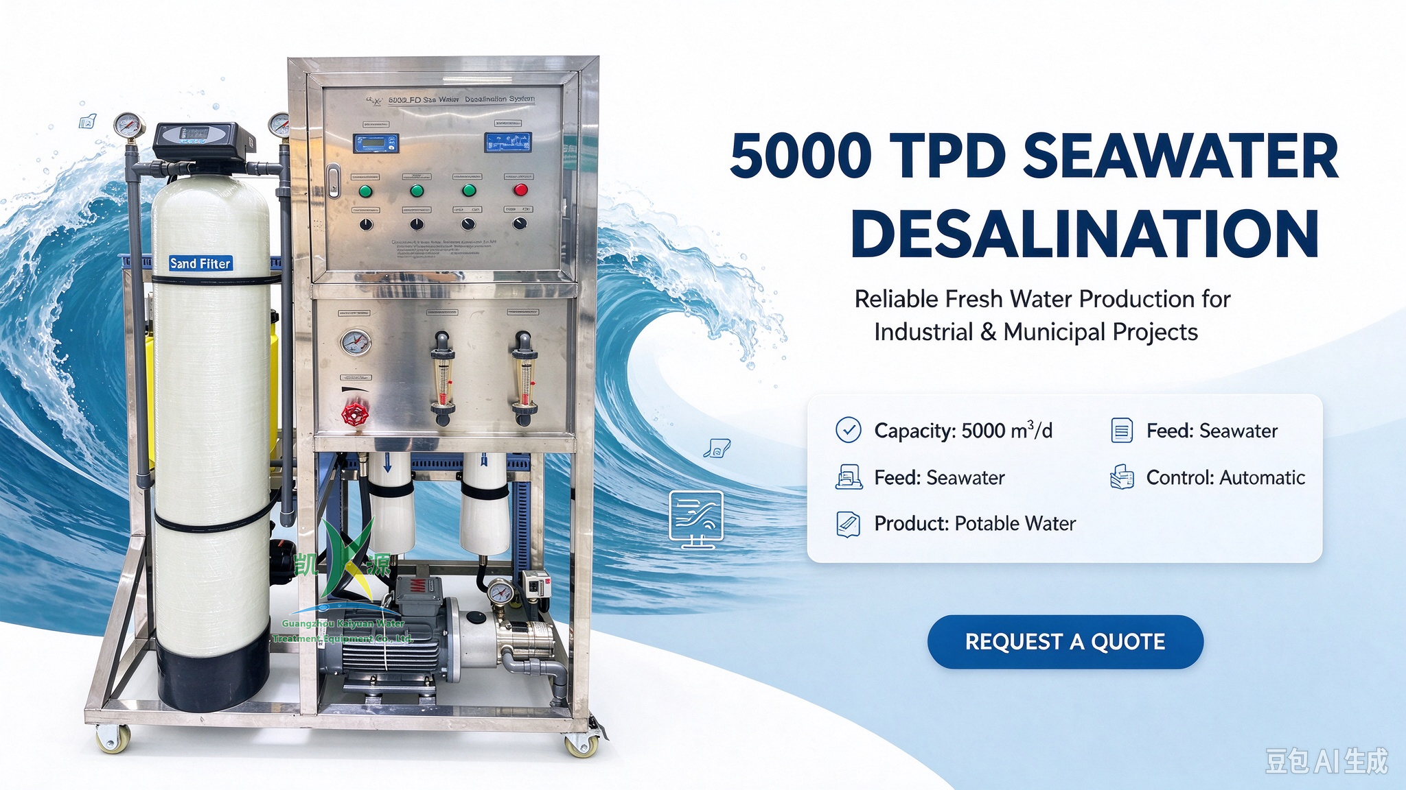 5 ton per day seawater desalination equipment