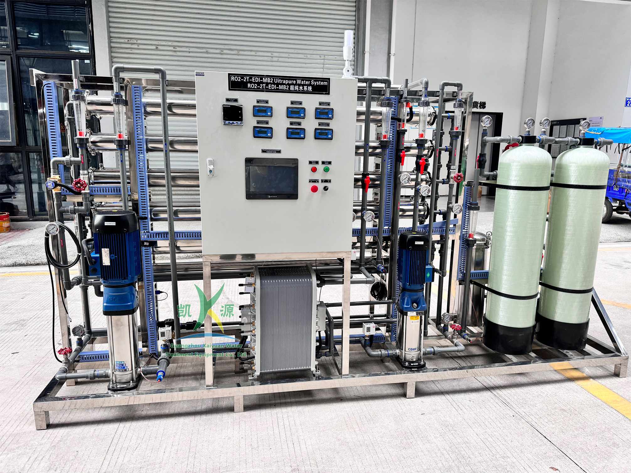 Two‑stage RO+EDI Process Flow Diagram